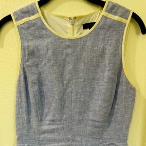 Jcrew blue linen work dress
